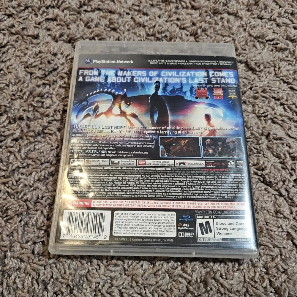 PS3   XCom Enemy Unknown